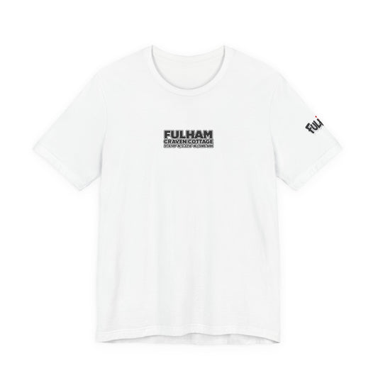 Fulham Craven Cottage Stadium T-Shirt — Fulham FC Soccer Tee with Stadium Illustration