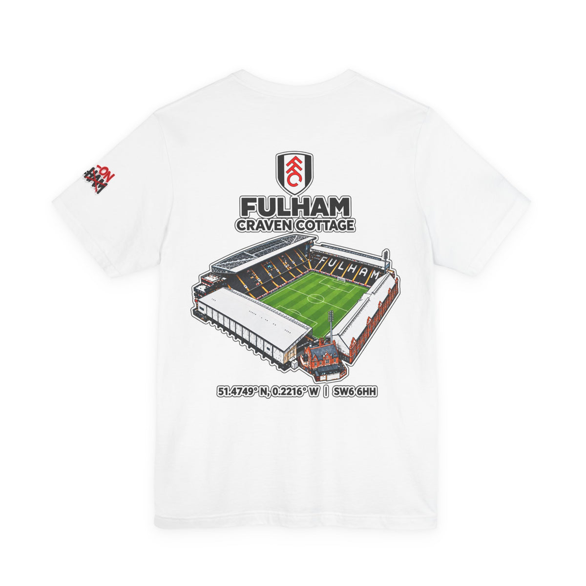 Fulham Craven Cottage Stadium T-Shirt — Fulham FC Soccer Tee with Stadium Illustration